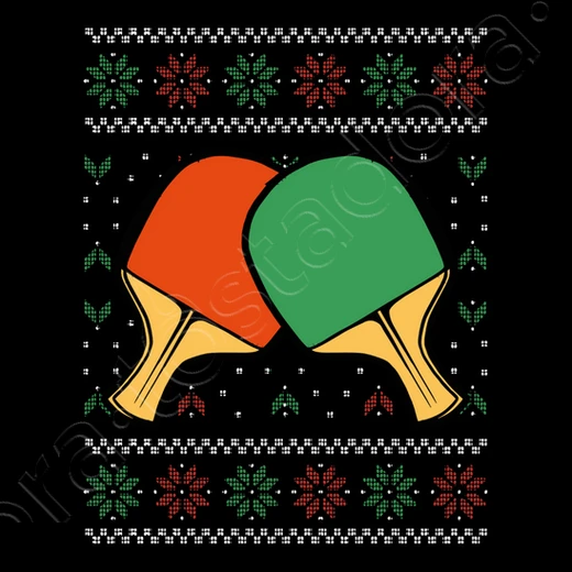 Adorable Pagaie De Tennis De Table Noël – Image 10
