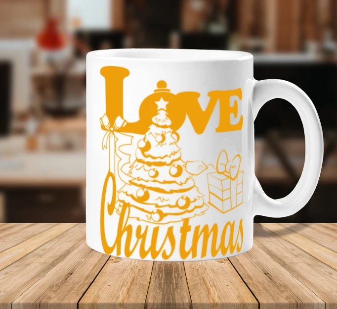 Amour Love Arbre De Noël En Orange – Image 2