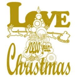 Amour Love Arbre De Noël Traîneau Dans