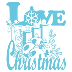 Amour Love Centre De Noël En Bleu