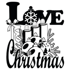 Amour Love Centre De Noël En Noir