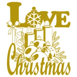 Amour Love Centre De Noël En Or