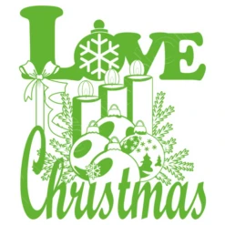 Amour Love Centre De Noël En Vert