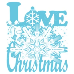 Amour Love Noël Flocon De Neige En Bleu