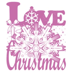 Amour Love Noël Flocon De Neige En Rose