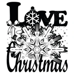 Amour Love Noël Flocon De Neige Sur Fon