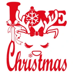 Amour Love Noël Renne En Rouge