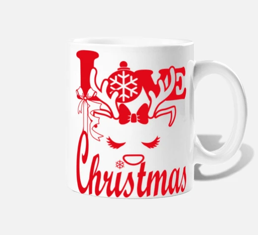 Amour Love Noël Renne En Rouge – Image 3