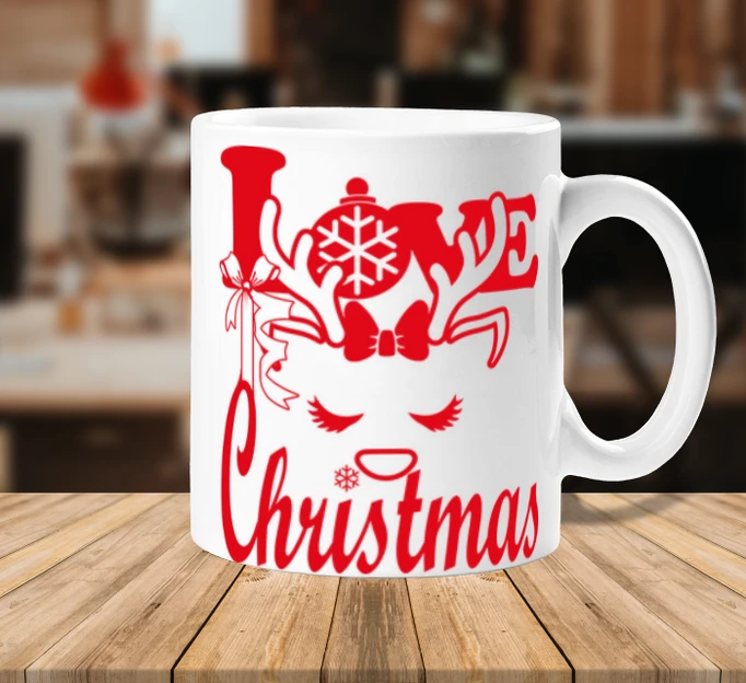 Amour Love Noël Renne En Rouge – Image 2