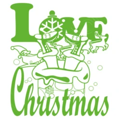 Amour Love Noël Traîneau Cheminée En Ve