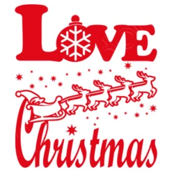 Amour Love Noël Traîneau En Rouge