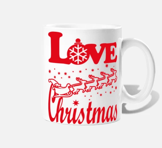 Amour Love Noël Traîneau En Rouge – Image 3