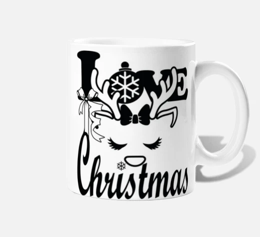 Amour Love Renne De Noël En Noir – Image 3