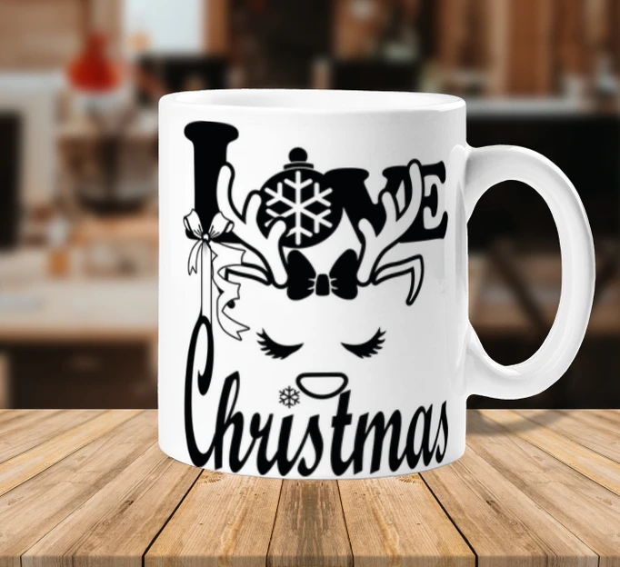 Amour Love Renne De Noël En Noir – Image 2