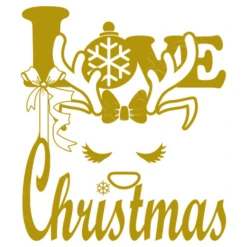 Amour Love Renne De Noël En Or