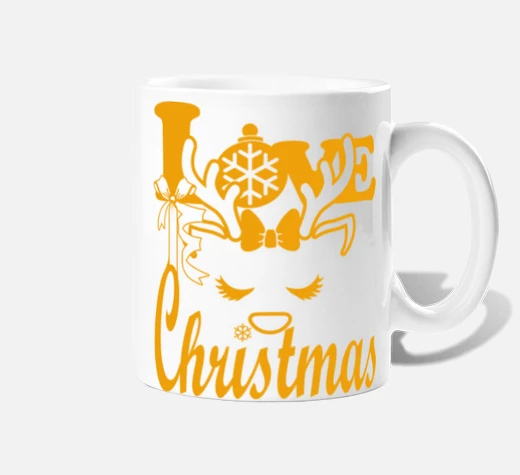 Amour Love Renne De Noël En Orange – Image 3