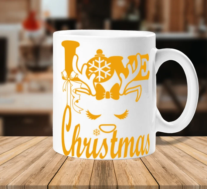 Amour Love Renne De Noël En Orange – Image 2