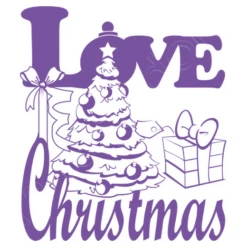 Amour Love Sapin De Noël En Violet