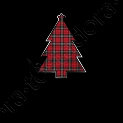 Arbre De Noël à Carreaux Rouges