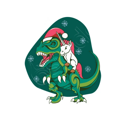 Cadeau De Dino De Noël Licorne Noël – Image 4
