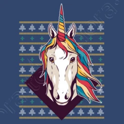 Chandail De Noël Laid Chasse Licorne