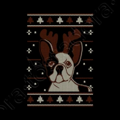 Conception De Chandail De Noël Bouledog