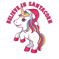 Croire Au Père Noël Licorne Santacorn