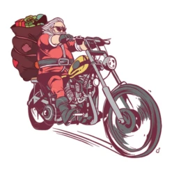 Déguisement De Noël Motard Père Noël Po