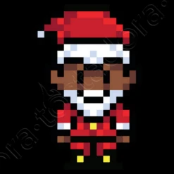 Figurine De Père Noël En Pixels