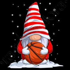 Gnome De Noël Avec Ballon De Basket