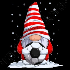 Gnome De Noël Avec Ballon De Foot