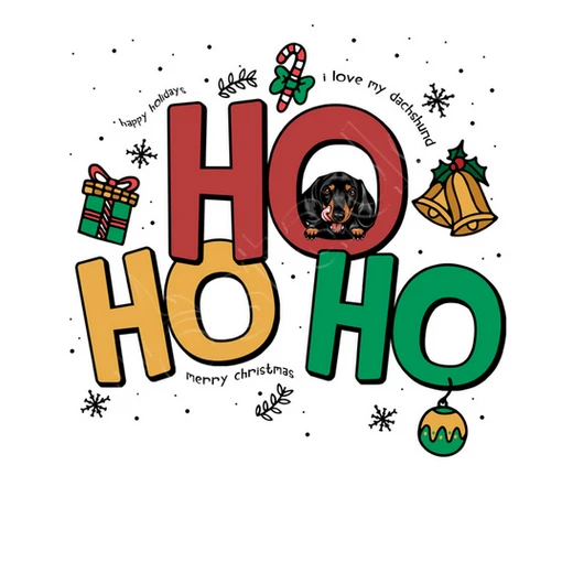 Ho Ho Ho Drôle Noël Sa Usa Ge Chien – Image 7