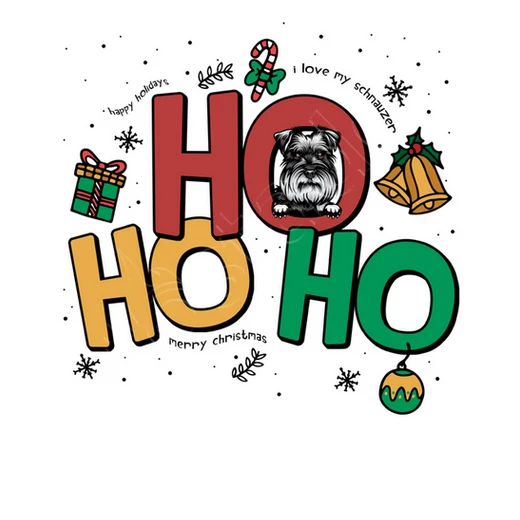 Ho Ho Ho Drôle Noël Schnauzer Chien