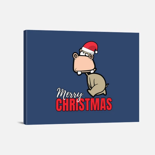 Joyeux Noël Hippo Dessin Animé Animal – Image 11
