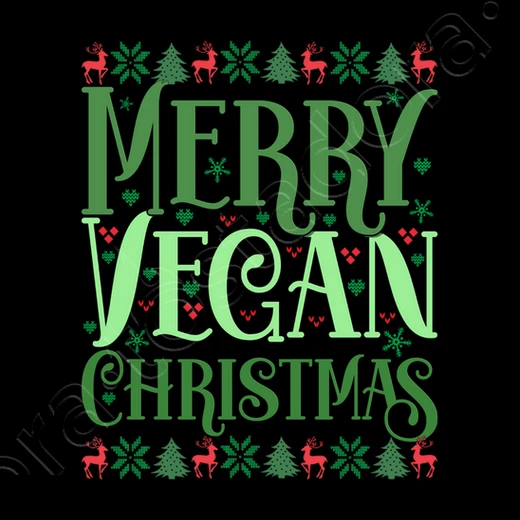 Joyeux Noël Végétalien Style Moche