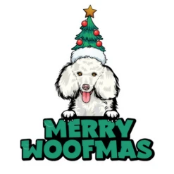 Joyeux Woofmas Drôle Caniche Chien Noël