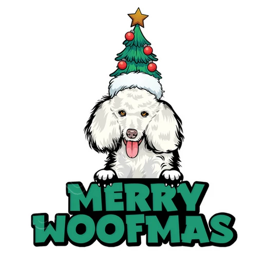 Joyeux Woofmas Drôle Caniche Chien Noël – Image 4