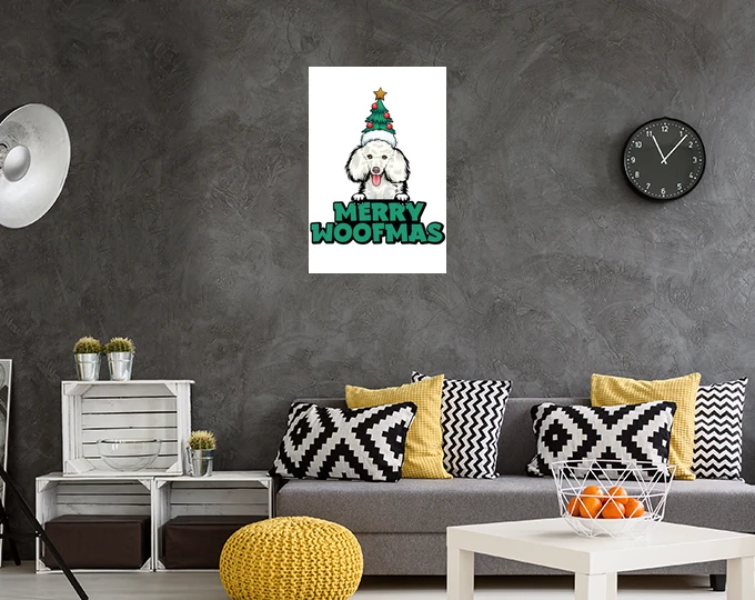 Joyeux Woofmas Drôle Caniche Chien Noël – Image 9