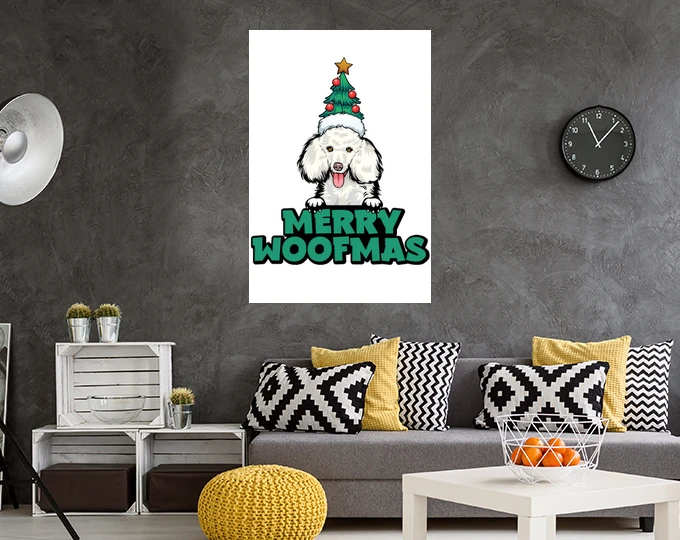 Joyeux Woofmas Drôle Caniche Chien Noël – Image 12
