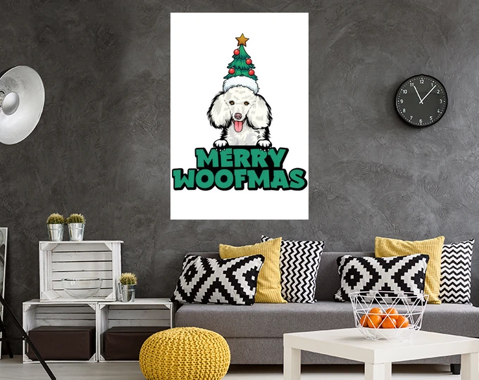 Joyeux Woofmas Drôle Caniche Chien Noël – Image 15