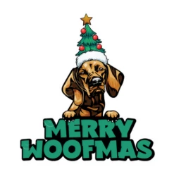 Joyeux Woofmas Drôle Vizsla Chien Noël