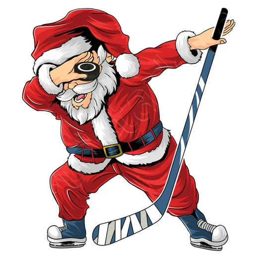 Le Père Noël De Hockey Tamponnant