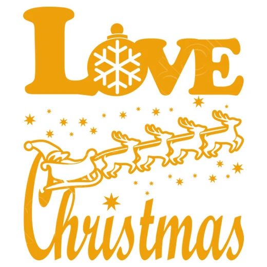 Love Love Traîneau De Noël En Orange