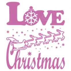 Love Love Traîneau De Noël En Rose