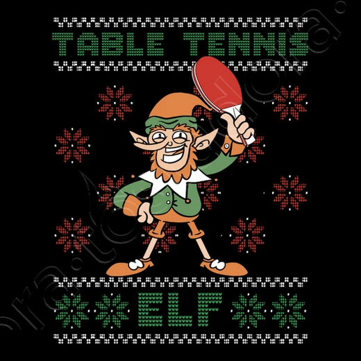 Lutin De Tennis De Table à Noël – Image 4
