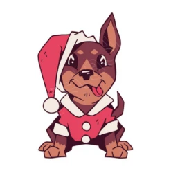 Mignon Chiot De Noël