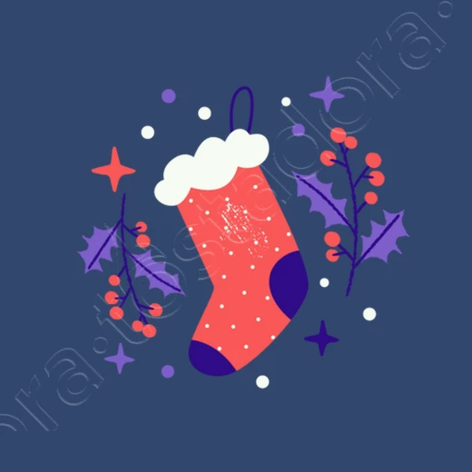 Motif Abstrait De Noël Avec Chaussette – Image 10