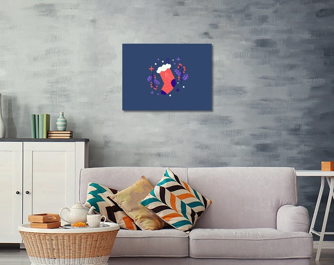 Motif Abstrait De Noël Avec Chaussette – Image 9