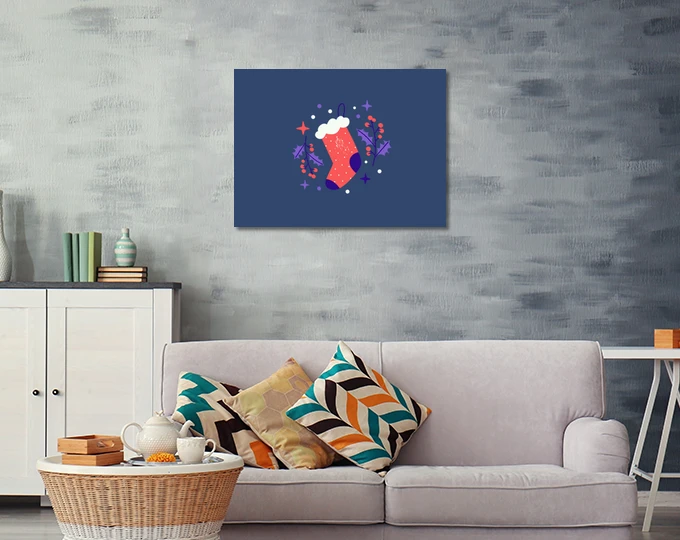 Motif Abstrait De Noël Avec Chaussette – Image 12