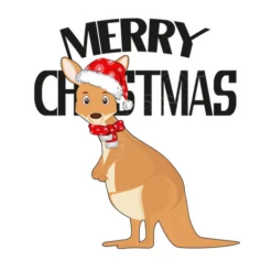 Noël Australien Mignon Kangourou